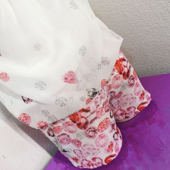 Pink Jewels Romper Sz Small Gyaru Gal Style Outfit Cosplay Costume Strip Cabaret - Picture 5 of 8